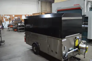 Mobile Griddle Steamer Cart - Food Carts by Apollo Custom Manufacturing